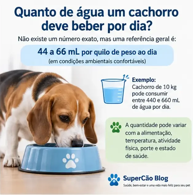 Cachorro próximo ao pote de água durante observação do consumo diário