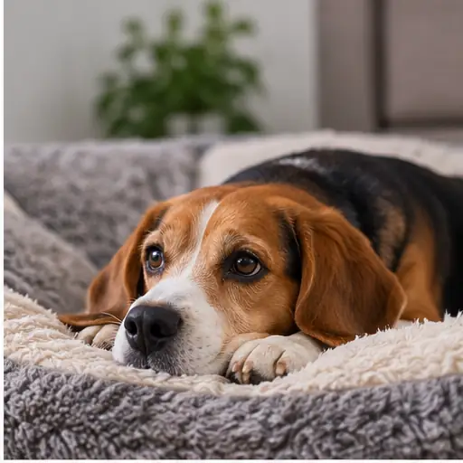 Cachorro quieto e isolado descansando
