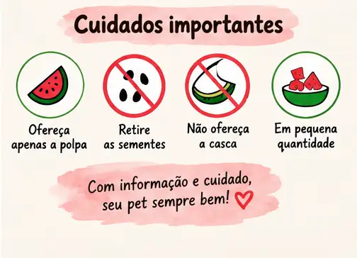 Cuidados ao oferecer melancia para cachorro sem casca e sementes