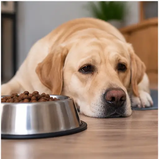Cachorro com pouco interesse pela comida