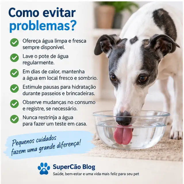 Cachorro bebendo água limpa e fresca em seu recipiente
