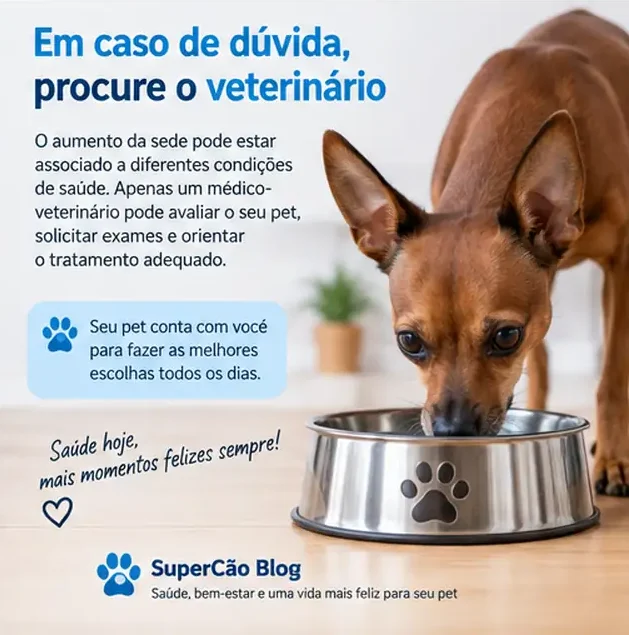 Cachorro com aumento de sede representando situação que pode exigir avaliação veterinária