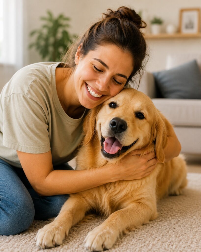 Cachorro em casa durante a rotina de treinamento para fazer as necessidades no lugar certo