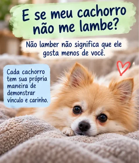 Spitz Alemão deitado e explicação de que nem todo cachorro demonstra carinho com lambidas