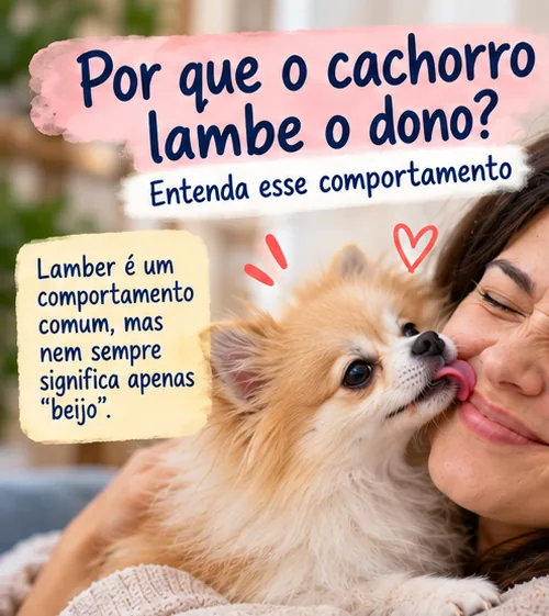 Spitz Alemão lambendo a tutora e explicação sobre por que o cachorro lambe o dono